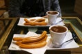 Churros and hot chocolate