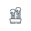churros icon vector from fast food concept. Thin line illustration of churros editable stroke. churros linear sign for use on web