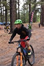 Chuska Challenge Mountain Bike Race: Youth Competitor leaving base camp Royalty Free Stock Photo