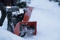 Chute and Auger - Snowblower at Work