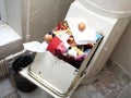 Chute clogged with garbage Royalty Free Stock Photo