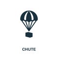 Chute flat icon. Colored filled simple Chute icon for templates, web design and infographics