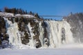 Chute montmorency waterfall in Quebec Royalty Free Stock Photo