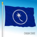 Chuuk State flag, Micronesia, vector illustration Royalty Free Stock Photo