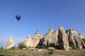 View from the observation deck of the village of Chuvashin on the flight of balloons over the