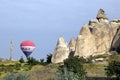 View from the observation deck of the village of Chuvashin on the flight of balloons over the