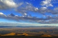 Chuya river valley in Altai at sunset