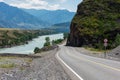 Chuysky trakt road in the Altai mountains. Royalty Free Stock Photo