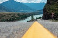 Chuysky trakt road in the Altai mountains. Royalty Free Stock Photo