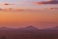 Chyulu Hills Mountains Range Sunset Sunrise Sundowner Landscapes Nature Clouds Sky In Kenya East African Royalty Free Stock Photo