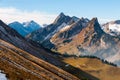 ChÃÂ¶rblispitz Peak and the valley of the Jaunbach, in the Canton of Fribourg, Swiss Prealps Royalty Free Stock Photo