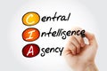 CIA - Central Intelligence Agency acronym Royalty Free Stock Photo