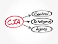 CIA - Central Intelligence Agency acronym, concept background Royalty Free Stock Photo