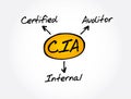 CIA - Certified Internal Auditor acronym, business concept
