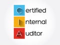 CIA - Certified Internal Auditor acronym, business concept background