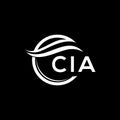 CIA letter logo design on black background. CIA creative circle letter logo concept. CIA letter design