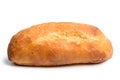 Ciabatta bread. Isolated, Side view close up