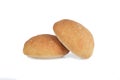 Ciabatta bread rolls on white Royalty Free Stock Photo