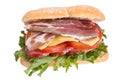 Ciabatta bread sandwich Royalty Free Stock Photo