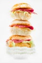 Ciabatta bread sandwich with ham Royalty Free Stock Photo