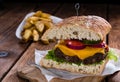 Ciabatta Burger Royalty Free Stock Photo