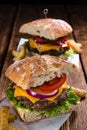 Ciabatta Burger Royalty Free Stock Photo