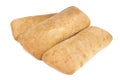 Ciabatta isolated on a white background Royalty Free Stock Photo