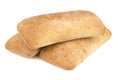 Ciabatta isolated on a white background Royalty Free Stock Photo