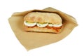 Ciabatta roll filet americain. Royalty Free Stock Photo