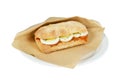 Ciabatta roll filet americain. Royalty Free Stock Photo