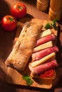 Ciabatta sandwich Royalty Free Stock Photo