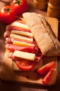 Ciabatta sandwich Royalty Free Stock Photo