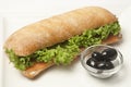 Ciabatta sandwich Royalty Free Stock Photo