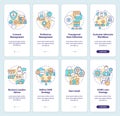 CIAM onboarding mobile app screen set