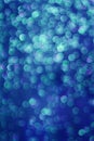 Cian-blue abstract bokeh: water on glass Royalty Free Stock Photo