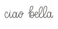 Ciao bella hello beauty phrase handwritten by one line. Mono line vector text element isolated on white background.