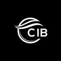 CIB letter logo design on black background. CIB creative circle letter logo concept. CIB letter design.CIB letter logo design on Royalty Free Stock Photo