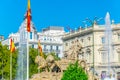 Cibeles Fountain at Plaza de Cibeles in Madrid, Spain Royalty Free Stock Photo