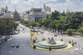 Cibeles Square Aerial view, Madrid, Spain Royalty Free Stock Photo