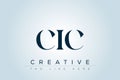 CIC abstract letter logo Royalty Free Stock Photo