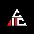 CIC triangle letter logo design with triangle shape. CIC triangle logo design monogram. CIC triangle vector logo template with red Royalty Free Stock Photo