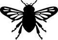 cicada Black Silhouette Generative Ai Royalty Free Stock Photo