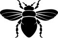 cicada Black Silhouette Generative Ai Royalty Free Stock Photo