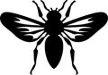cicada Black Silhouette Generative Ai Royalty Free Stock Photo