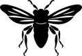 cicada Black Silhouette Generative Ai Royalty Free Stock Photo