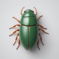 Cicada 3D sticker Emoji icon illustration, funny little animals, cicada on a white background