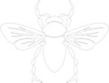 cicada Outline Silhouette Generative Ai Royalty Free Stock Photo