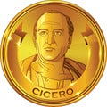 Cicero Gold style portrait, vector Royalty Free Stock Photo