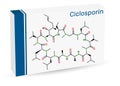 Ciclosporin, cyclosporine, cyclosporin molecule. It has immunomodulatory properties, prevent organ transplant rejection, treat