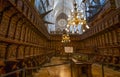 Cid Campeador`s grave in Burgos cathedral of Virgin Mary, Spain. Burgos Cathedral is inserted among the World Heritage Sites by UN